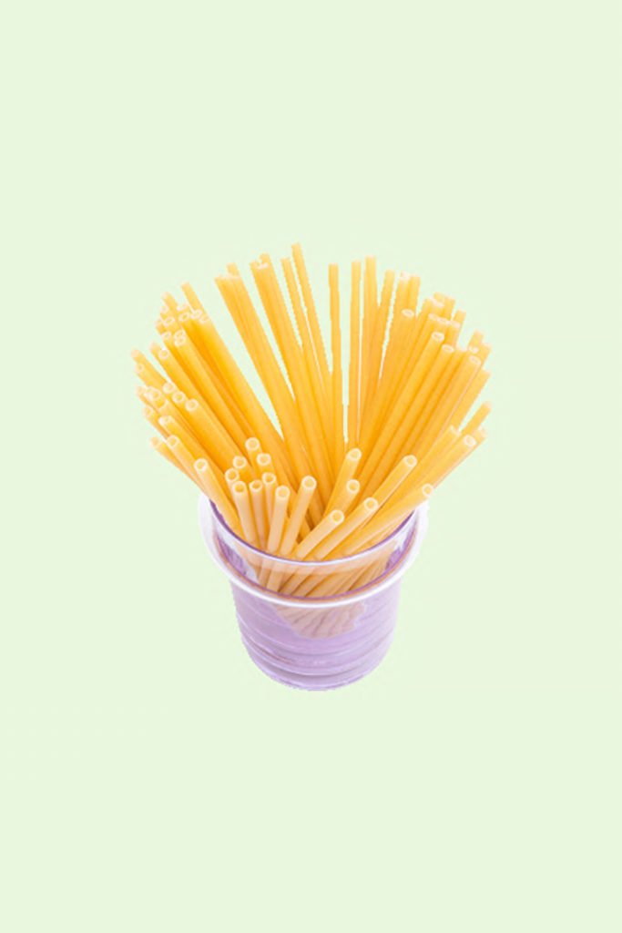 Pasta straw drink ecological
